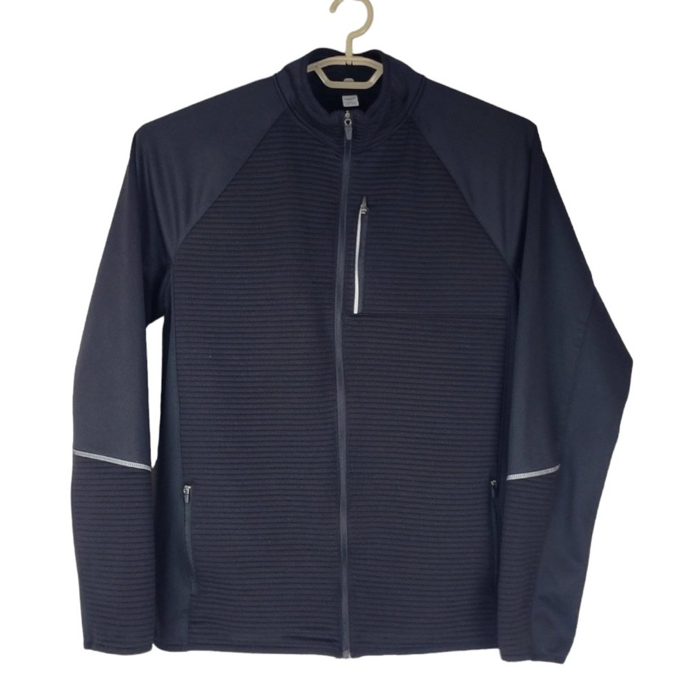 OLD NAVY ACTIVE Black Go-Dry Full Zip Breathable Athletic Top Men’s SIZE XL